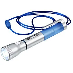 Flashlight with Pen and Lanyard