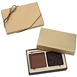 Molded Chocolate Squares - 2-Pieces