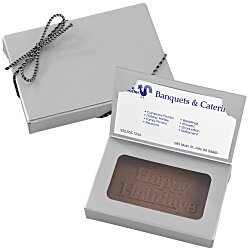 Business Card Chocolate Treat - Happy Holidays