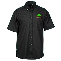 Soil Release Button Down SS Poplin Shirt - Men's - 24 hr