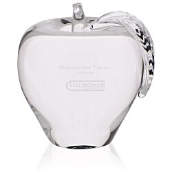 Apple Crystal Paperweight