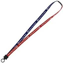 Two-Tone Cotton Lanyard - 5/8" - Plastic O-Ring - 24 hr