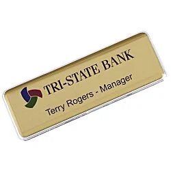 Click It Name Badge - 1" x 3" - Jeweler's Pinback