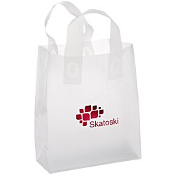 Soft-Loop Frosted Clear Shopper - 10" x 8" - Foil
