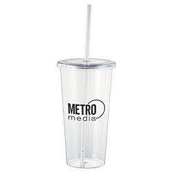 Sizzle Single Wall Tumbler with Straw - 24 oz.