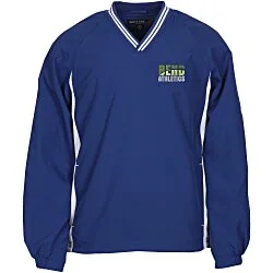 Tipped V-Neck Raglan Sport Windshirt