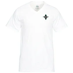 Fruit of the Loom HD V-Neck T-Shirt Men's - Screen - White