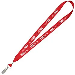 Lanyard with Metal Bulldog Clip - 3/4" - 24 hr