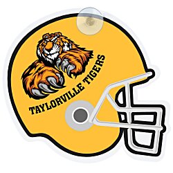 Window Sign - Football Helmet - Plastic - White