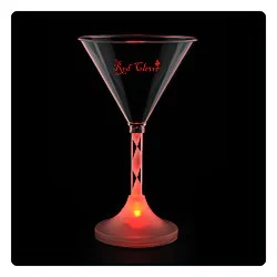 Martini Glass with Light-Up Spiral Stem - 6 oz.