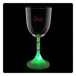 Wine Glass with Light-Up Spiral Stem - 10 oz.