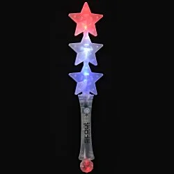 Flashing Star Wand - Red, White & Blue