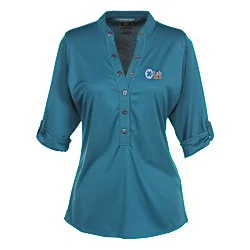 OGIO Poly Interlock Stay-Cool Henley - Ladies'