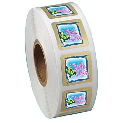 Full Color Sticker by the Roll - Square - 3/4" x 3/4"