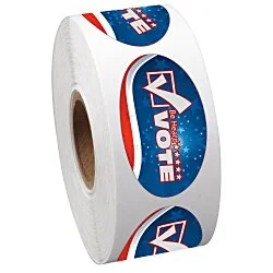 Full Color Sticker by the Roll - Oval - 1" x 1-3/4"