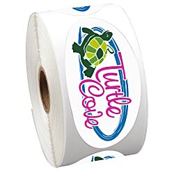Full Color Sticker by the Roll - Oval - 1-3/4" x 3-5/8"