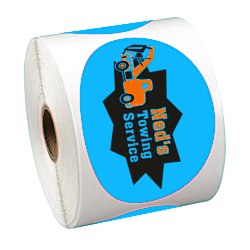 Full Color Sticker by the Roll - Oval - 2-5/8" x 3-3/4"