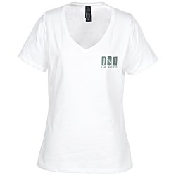 Hanes Perfect-T V-Neck T-Shirt - Ladies' - White