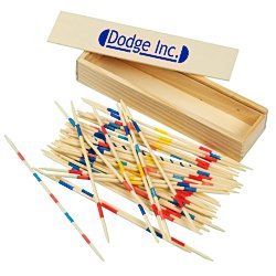 Pick-Up Sticks in Wood Box