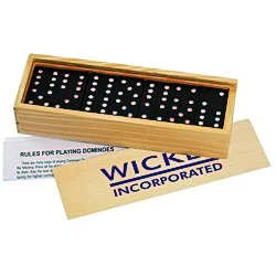 Traveler Dominoes in Wood Box