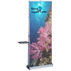 Advance Quick Change Two Sided Retractable Banner Display with Table