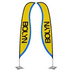 Indoor Sabre Sail Sign - 17' - Two Sided