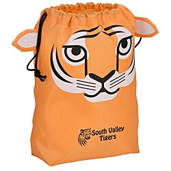 Paws and Claws Drawstring Gift Bag - Tiger