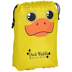 Paws and Claws Drawstring Gift Bag - Duck