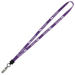 Lanyard - 5/8" - 32" - Snap with Metal Bulldog Clip