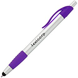 Simplistic Stylus Grip Pen - Silver - 24 hr