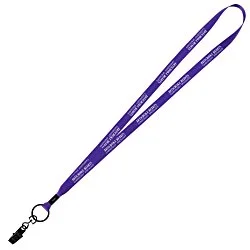 Economy Lanyard - 1/2" - Metal Bulldog Clip