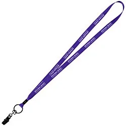 Economy Lanyard - 1/2" - Metal Bulldog Clip - 24 hr