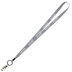 Economy Lanyard - 1/2" - Snap with Metal Bulldog Clip- 24 hr