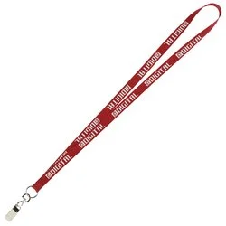 Value Lanyard - 1/2" - Metal Bulldog Clip - 24 hr