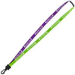 Two-Tone Cotton Lanyard - 5/8" - Plastic Swivel Snap Hook - 24 hr