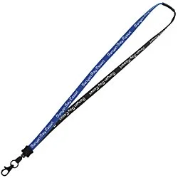 Two-Tone Cotton Lanyard - 5/8" - Metal Lobster Claw - 24 hr