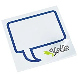 Souvenir Designer Sticky Note - 3" x 3" - Message Bubble - 25 Sheet