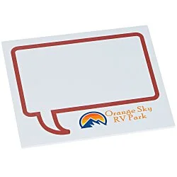 Souvenir Designer Sticky Note - 3" x 4" - Message Bubble - 25 Sheet