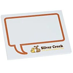 Souvenir Designer Sticky Note - 3" x 4" - Message Bubble - 50 Sheet