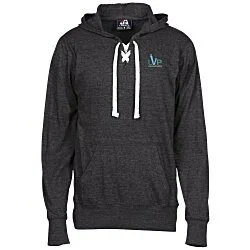 J. America Sport Lace Jersey Hooded Tee - Embroidered