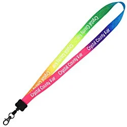 Tie-Dye Multicolor Lanyard - 3/4" - Metal Lobster Claw