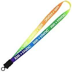 Tie-Dye Multicolor Lanyard - 3/4" - Snap Buckle Release