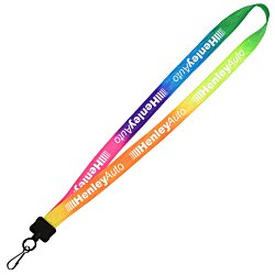 Tie-Dye Multicolor Lanyard - 3/4" - Metal Swivel Snap Hook - 24 hr