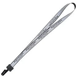 Reflective Lanyard - 3/4" - 34" - Plastic Bulldog Clip