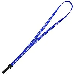 Smooth Nylon Lanyard - 1/2" - 32" - Plastic Bulldog Clip