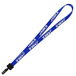 Smooth Nylon Lanyard - 3/4" - 34" - Plastic Bulldog Clip