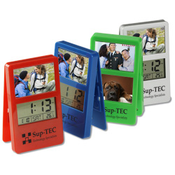 Clip it LCD Picture Frame Stand up Clock  Main Image