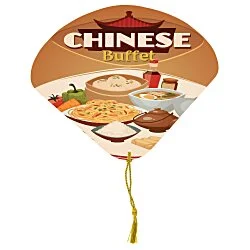 Seashell Tassel Hand Fan - Full Color