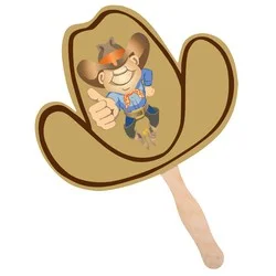 Hand Fan - Cowboy Hat - Full Color