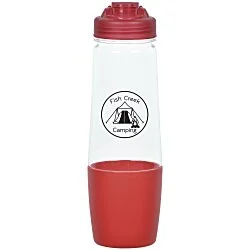 PolySure Sip and Pour Water Bottle with Flip Lid - 28 oz. - Clear